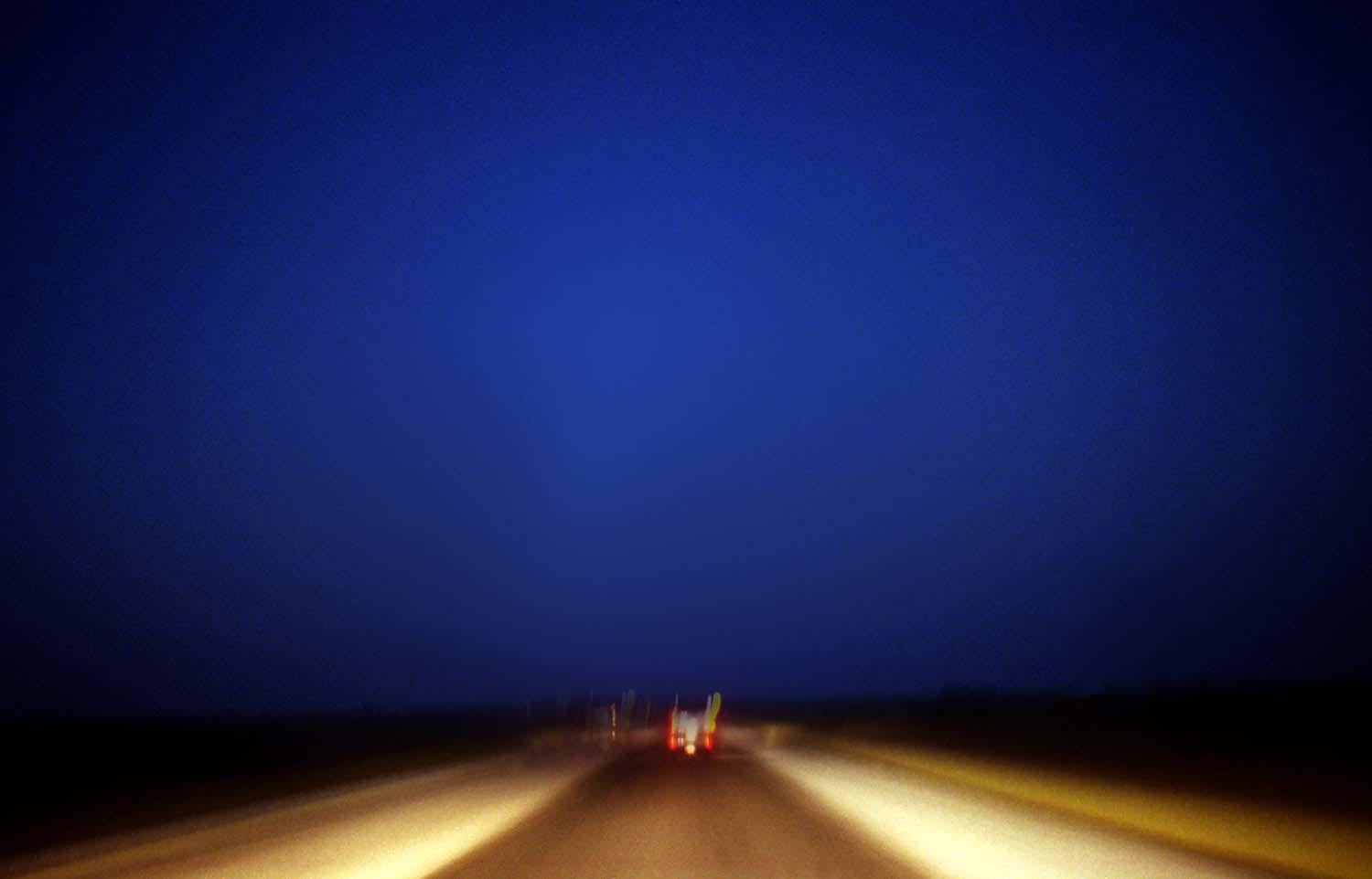 Haik Kocharian Landscape Photograph - "Blue Highway", Nevada, Near Area 51, 2001