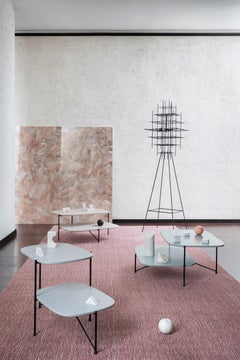 Haiku Large Coffee Table in Matt Black Top and Frame by Marco Zito