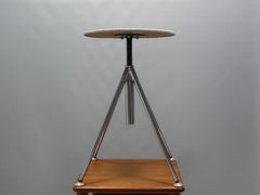 Hailo Swivel Stool: 1960s German Design with Chrome Metal Legs