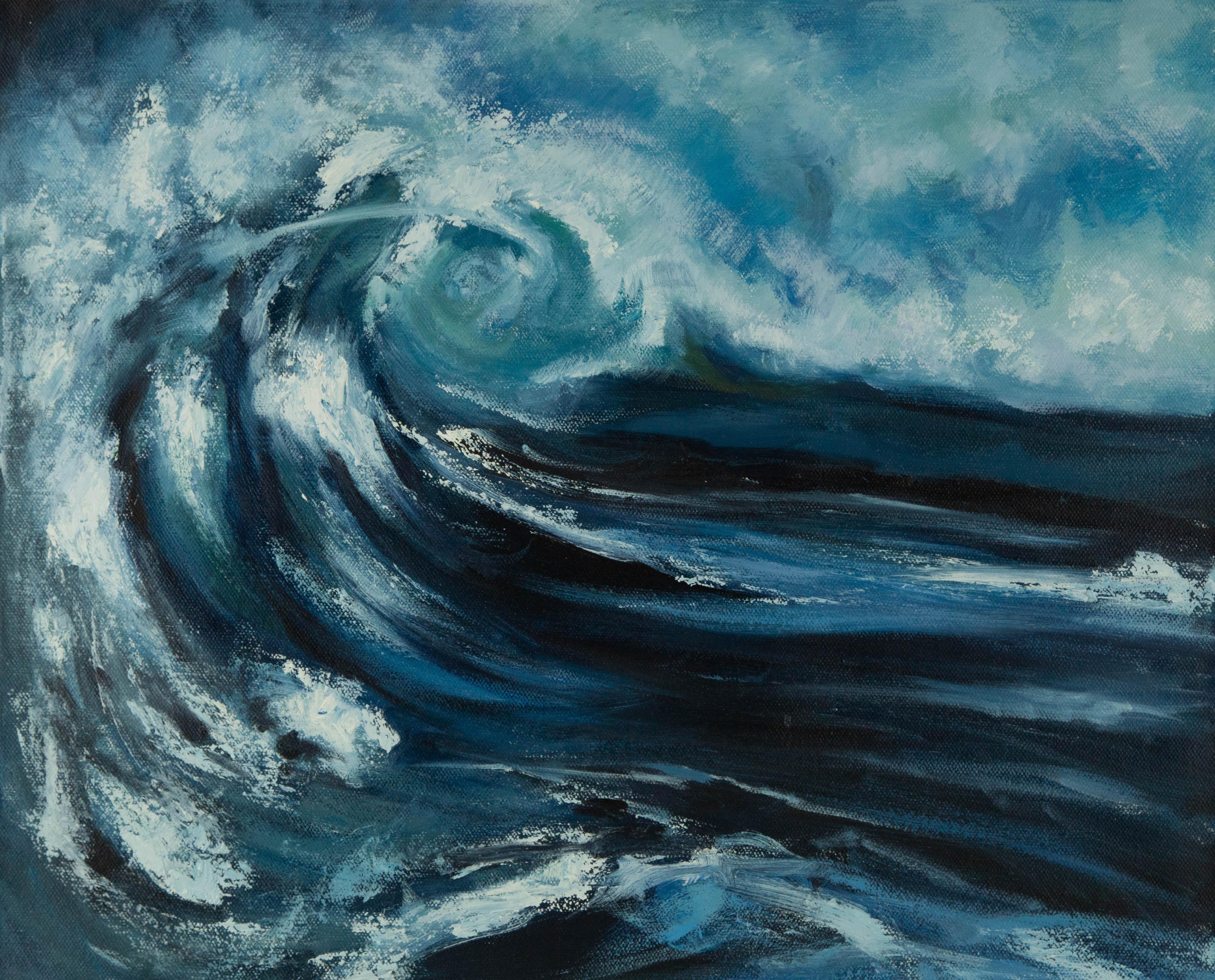  Titel: Meereslandschaft
 Medium: Öl auf Leinwand
 Größe: 19 x 23 Zoll
 Rahmen: Einrahmungsmöglichkeiten vorhanden!
 Zustand: Das Gemälde scheint in ausgezeichnetem Zustand zu sein.
 Hinweis: Dieses Gemälde ist nicht aufgespannt.
 Jahr: 2000 CIRCA
