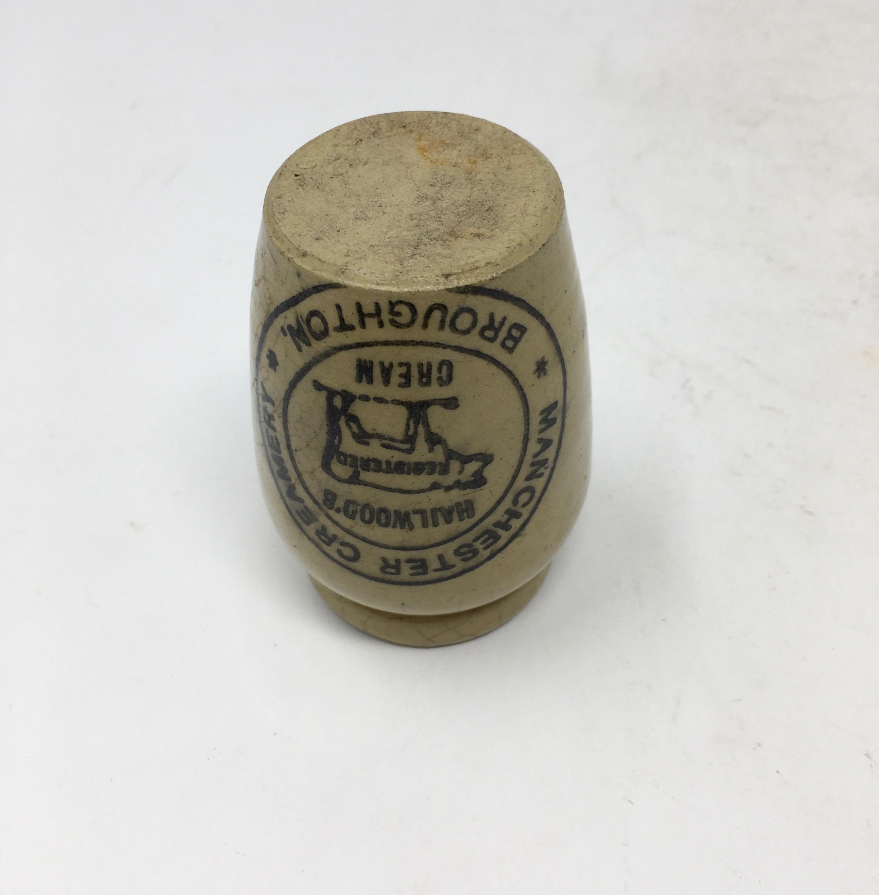 Hailwood's Cream Ironstone Advertising Jar 1