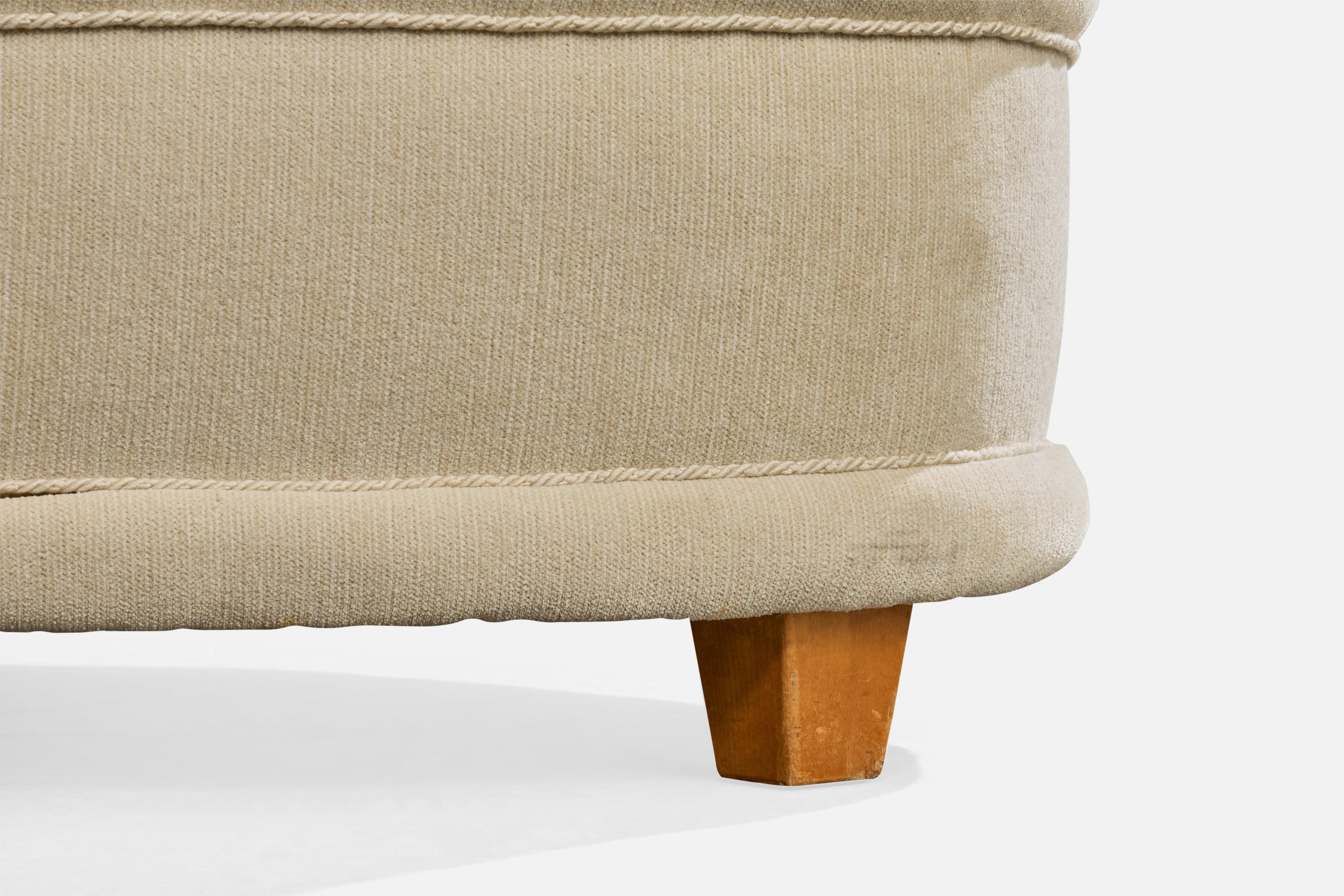 Haimi, Sofa, Wood, Fabric, Finland, 1940s im Angebot 3