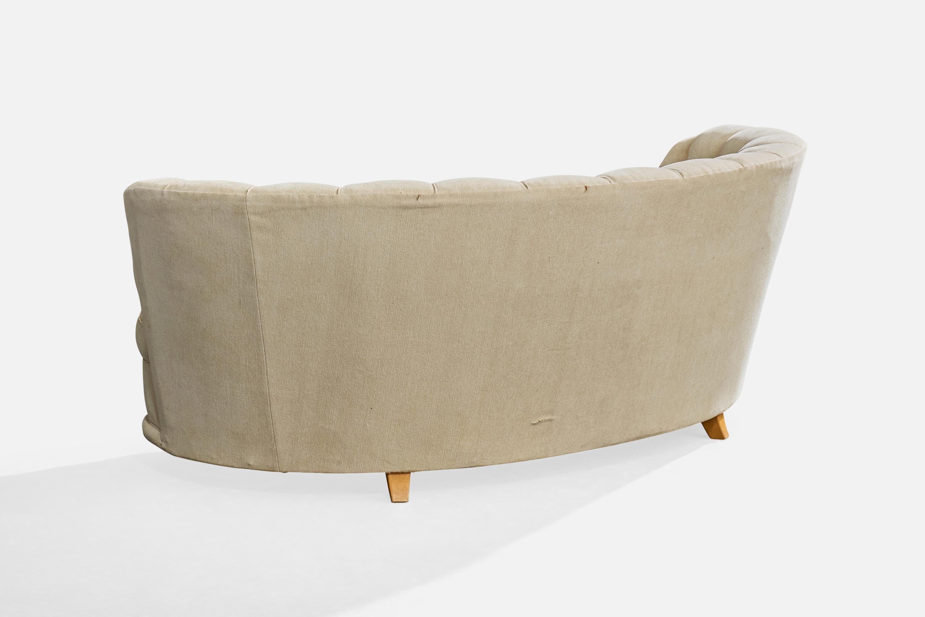 Haimi, Sofa, Wood, Fabric, Finland, 1940s (Finnisch) im Angebot