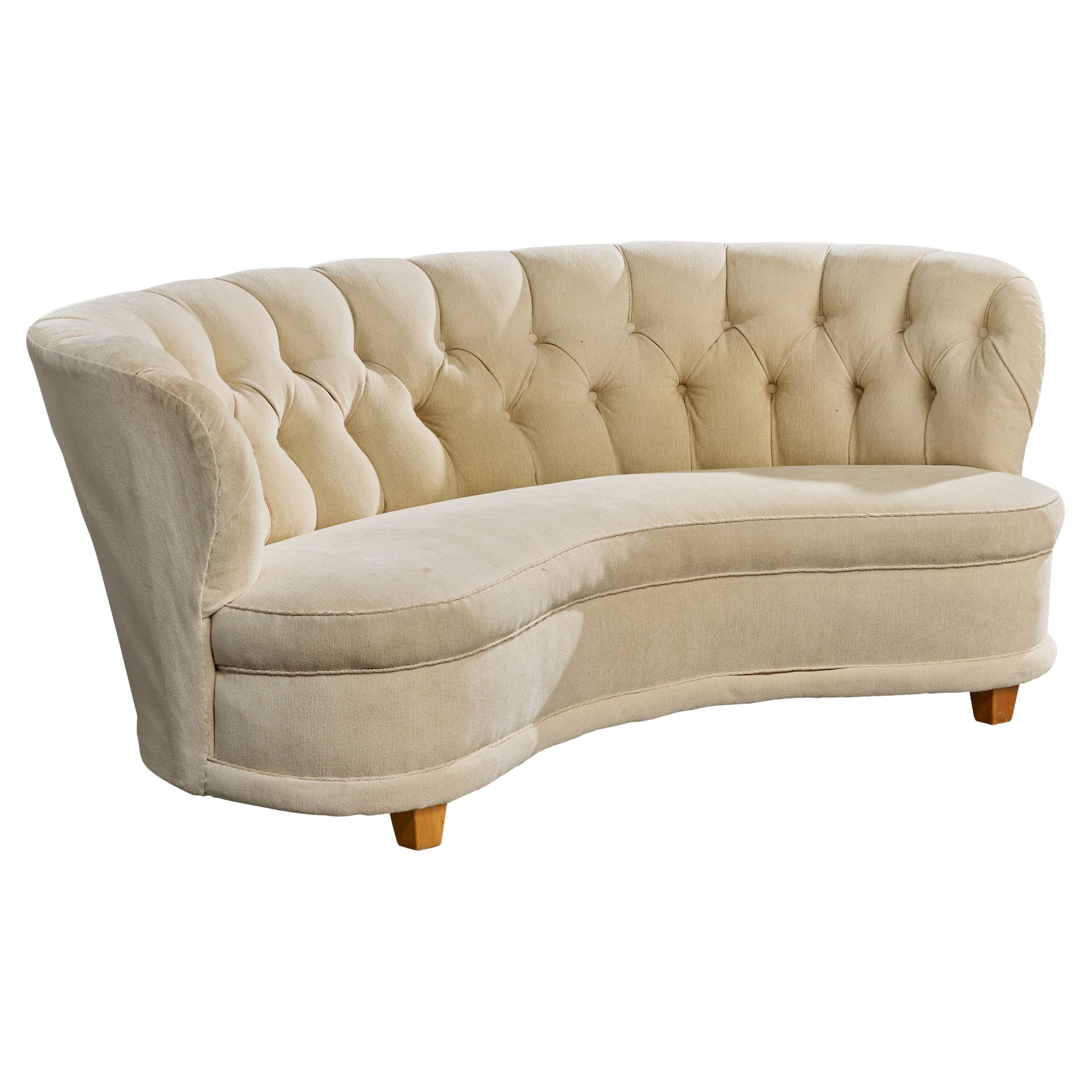 Haimi, Sofa, Wood, Fabric, Finland, 1940s