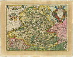 Hainaut Map Ortelius 1590 – Rare Hand-Colored French-Belgian Border Map