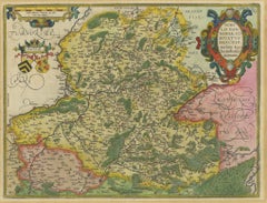 Hainaut Map Ortelius 1590 – Rare Hand-Colored French-Belgian Border Map