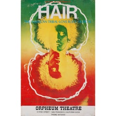 "Hair" 1968 U.S. Window Card Theater Poster