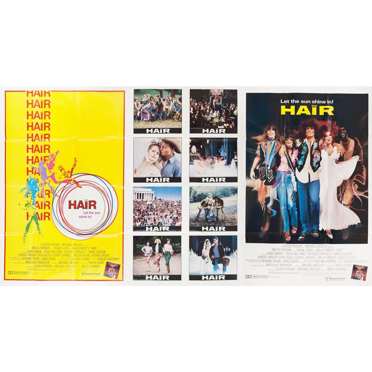 Original 1979 U.S. one stop poster for the film “Hair” directed by Milos Forman with John Savage / Treat Williams / Beverly D'Angelo / Annie Golden. Very good-fine condition, folded. Many original posters were issued folded or were subsequently