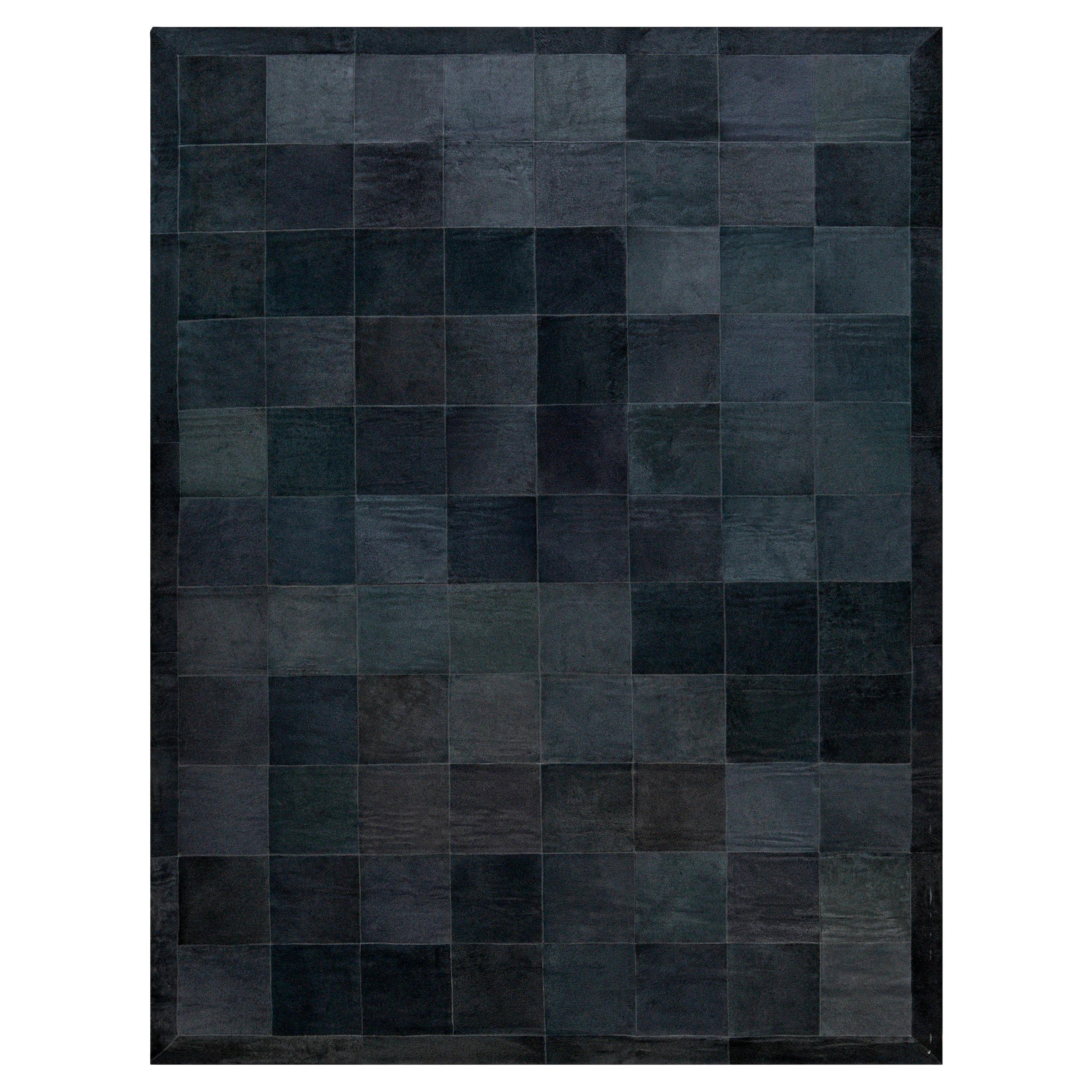 HaironHide Rug "Milan" Natural White, Taupe and Black For Sale at 1stDibs