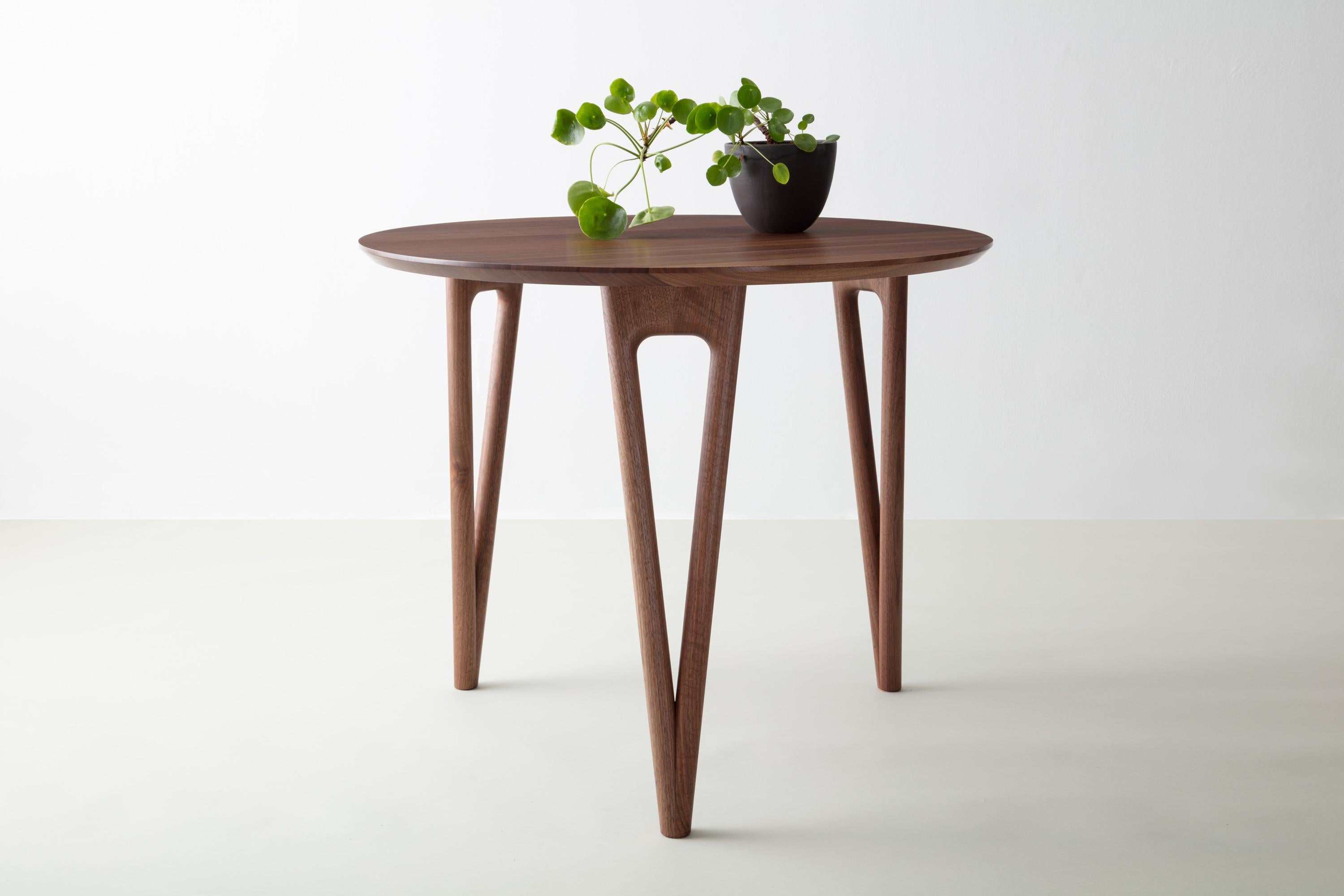 American Hairpin Dining Table, Solid Wood, Made to Measure Shapes & Size, Handmade in USA For Sale