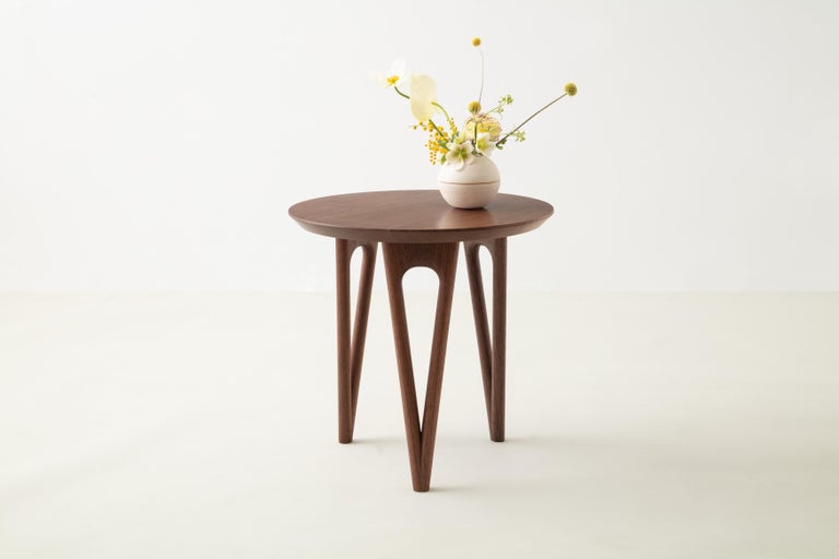 Hair Pin End, Side Table Shown in Black Walnut 18D x 18H, Made in USA