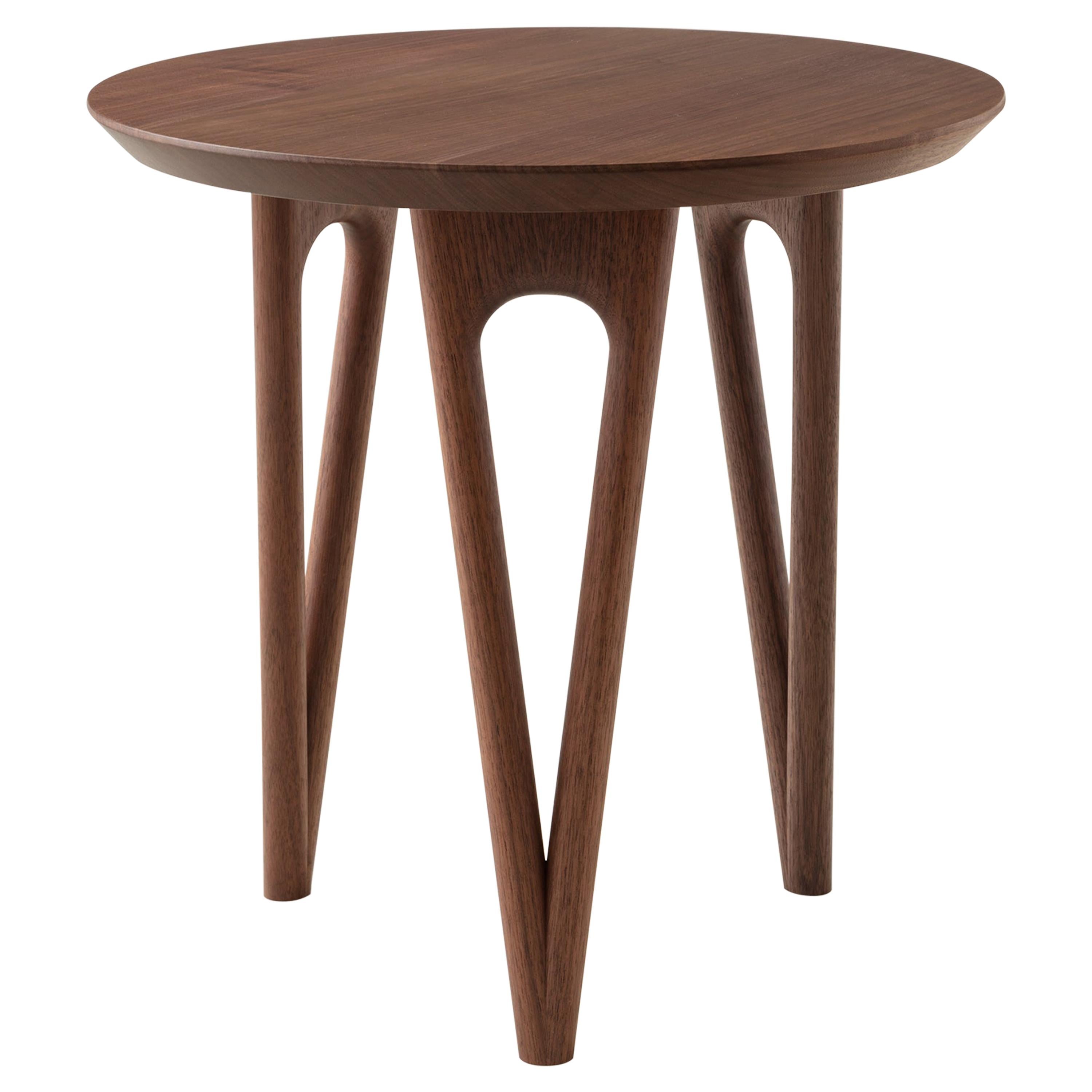 Hair Pin End, Side Table Shown in Black Walnut 18D x 18H, Made in USA