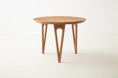 Hair Pin End, Side Table Shown in White Oak 24D x 18H, Made in USA