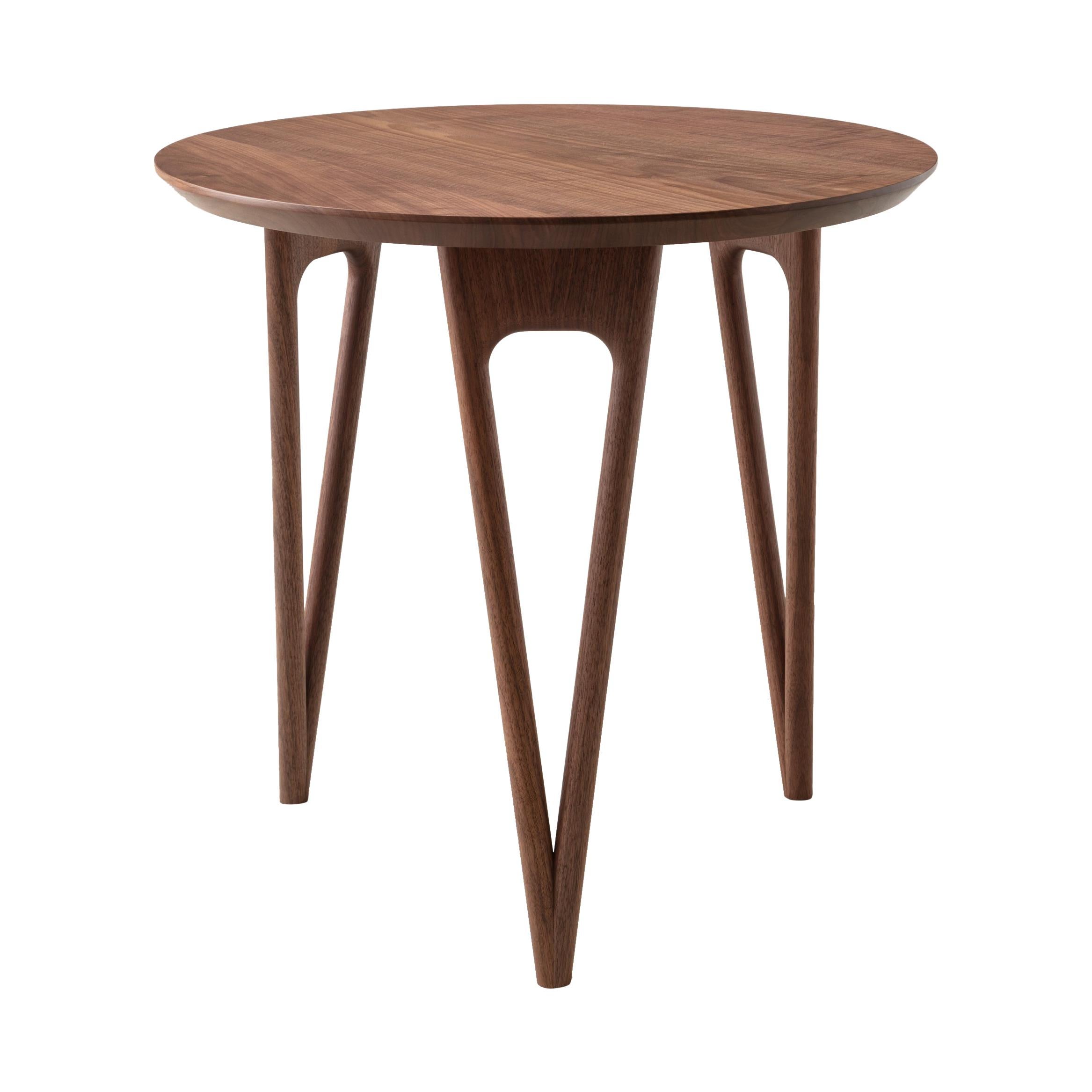 Hair Pin Side Table Shown in Black Walnut 24D x 24H, Made in USA