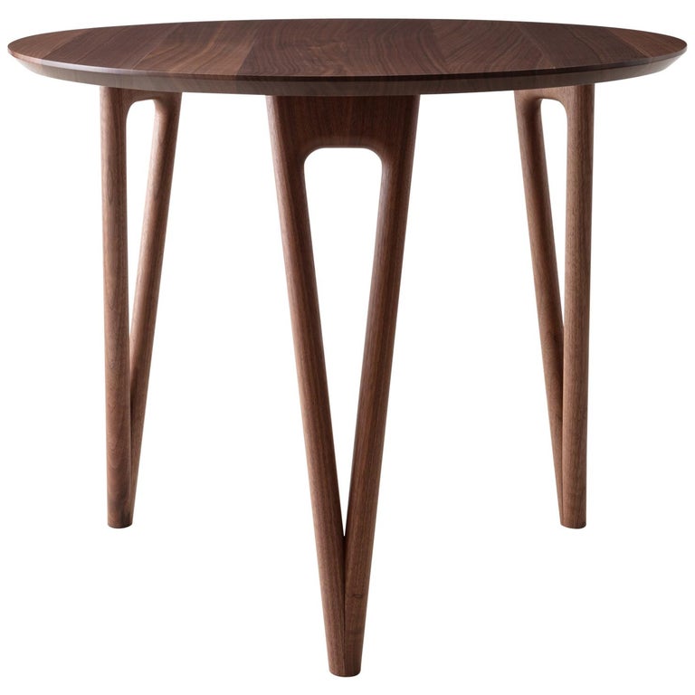 Hair Pin Dining Table 36 Round Walnut Hardwood Center Occasional For At 1stdibs Hair Pin Dining Table 36 Round Walnut, 36 Round Dining Table
