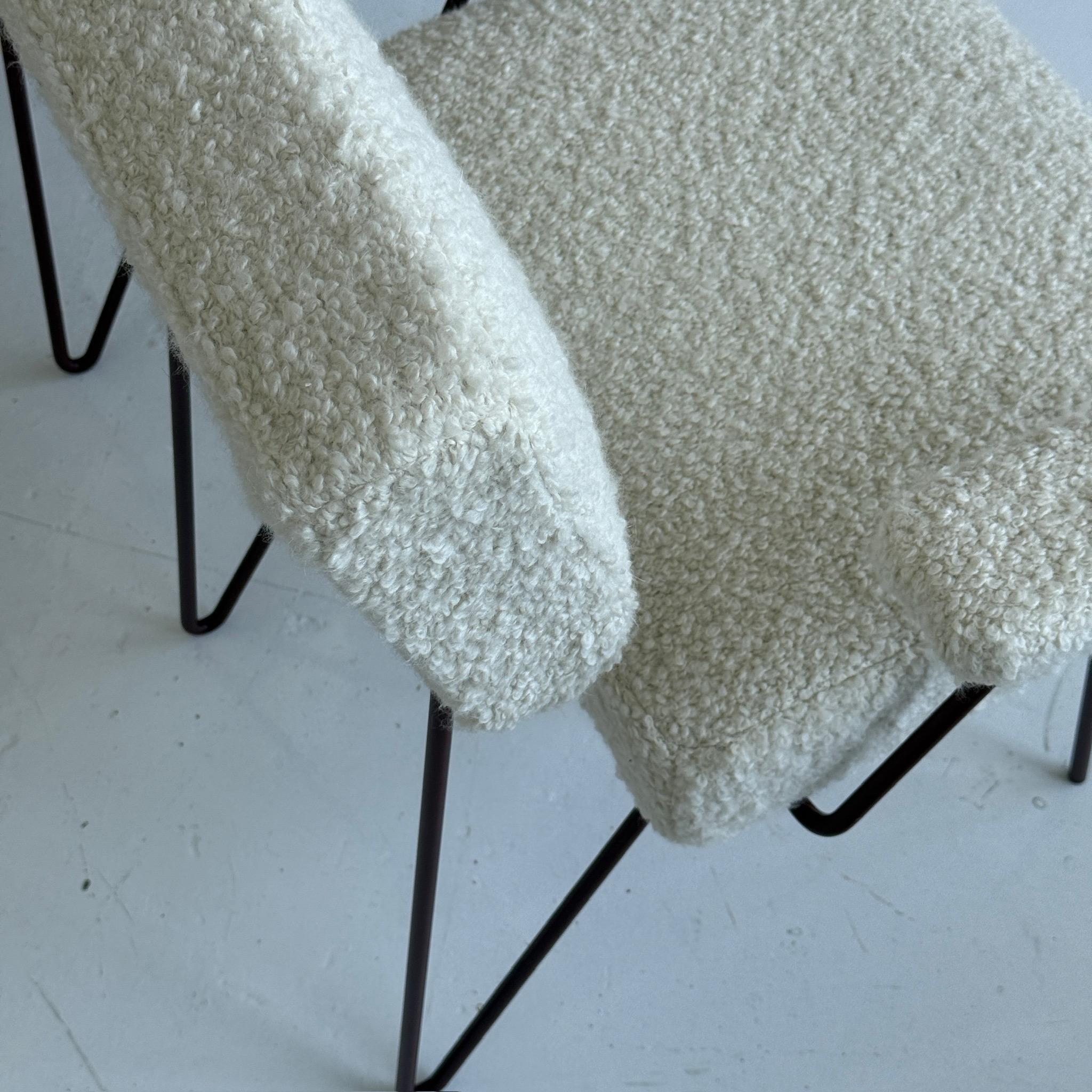 Américain Chaises de salle à manger en fer à épingles à cheveux par Dorothy Schindele en vente