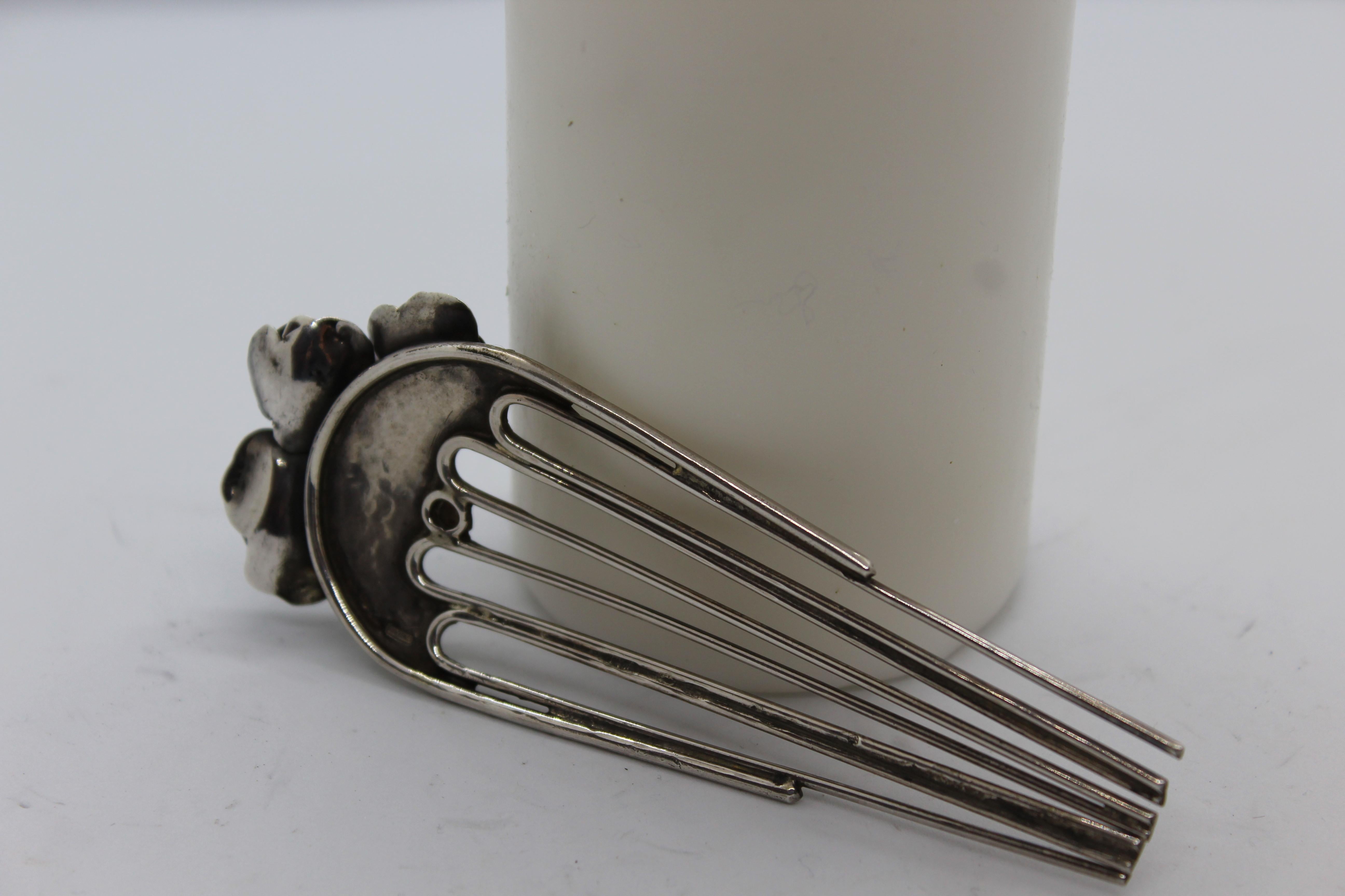 Épingle à cheveux Roses, Argent Sterling, Parfait Elegant Unique Gift, Handmade, Italy Pour femmes en vente