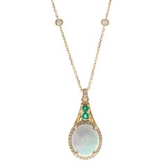 Haisley 14K Yellow Gold Oval-Cat Opal Pendant