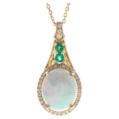 Haisley 14K Yellow Gold Oval-Cat Opal Pendant