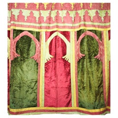 Antique Haiti hanging in velvet and damask - Morocco late 19th century