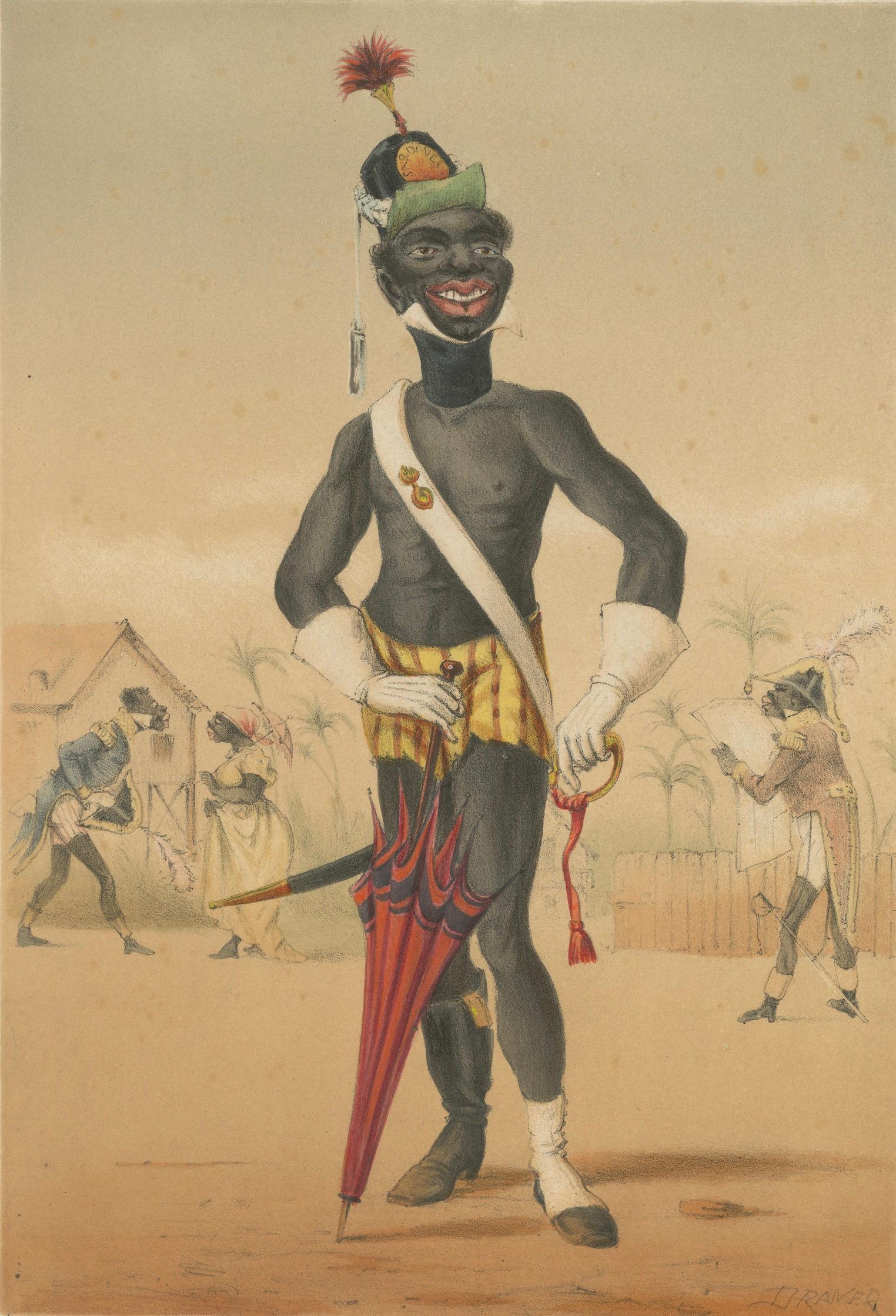 Haiti Light Infantry, Types Militaires – Antique Caricature Lithograph, ca.1862