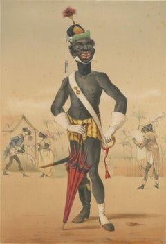 Haiti Light Infantry, Types Militaires – Antique Caricature Lithograph, ca.1862