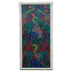Chef-d'œuvre d'art populaire haïtien , peinture acrylique sur toile