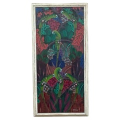 Chef-d'œuvre d'art populaire haïtien , peinture acrylique sur toile