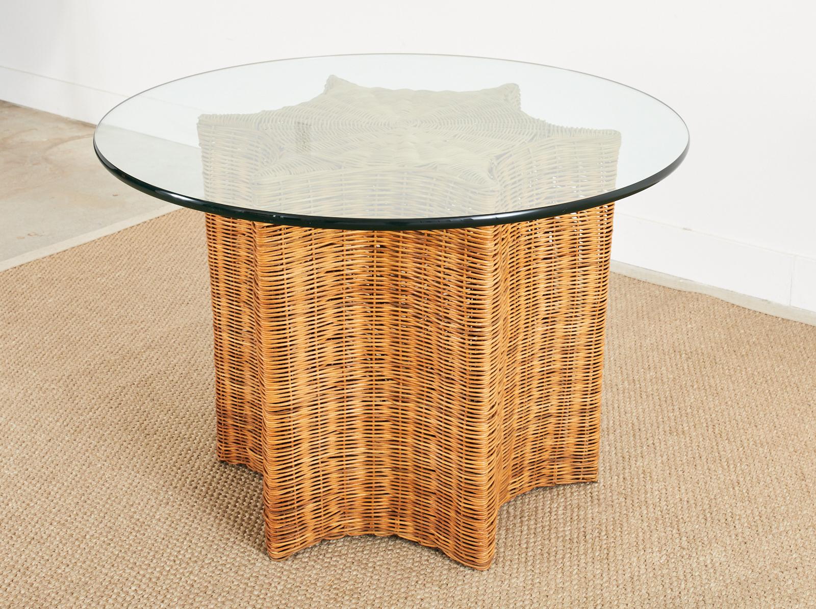 Haitian Organic Modern Woven Rattan Starfish Dining Table 4