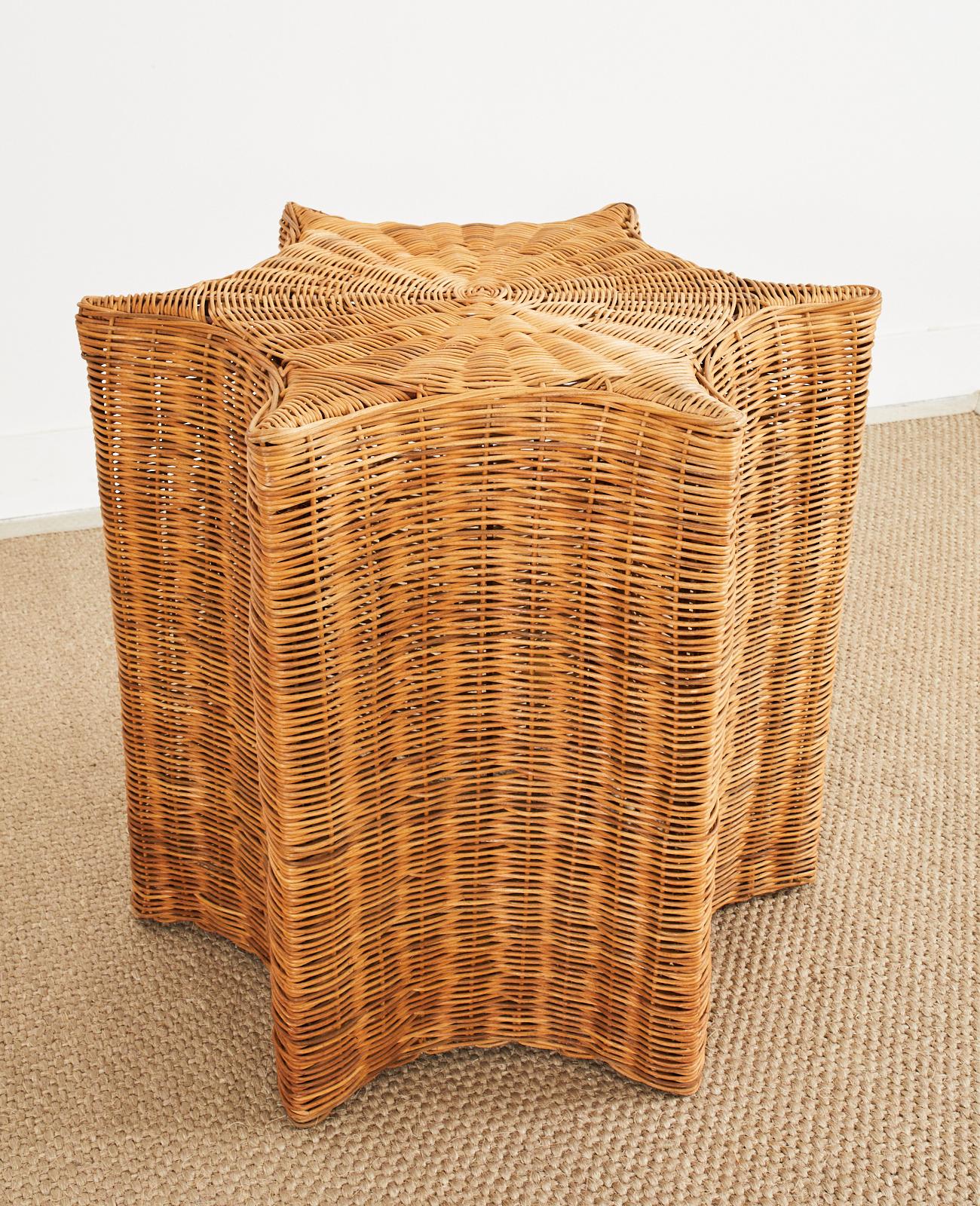 Haitian Organic Modern Woven Rattan Starfish Dining Table 7