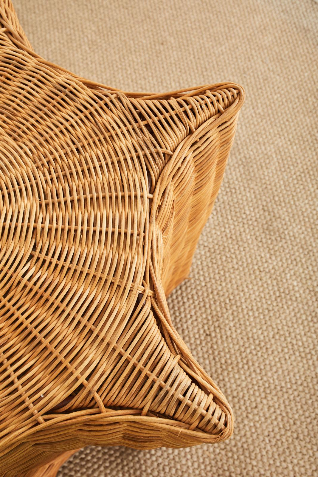 Haitian Organic Modern Woven Rattan Starfish Dining Table 10