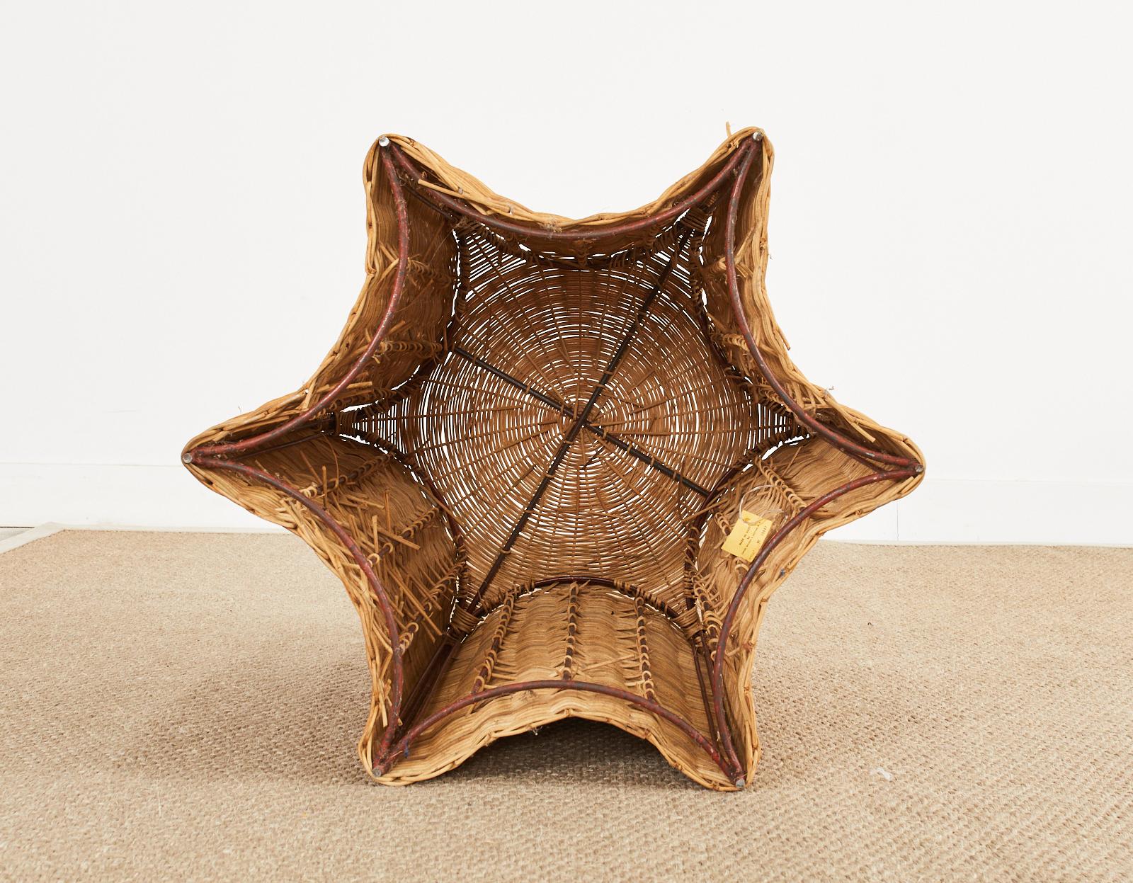 Haitian Organic Modern Woven Rattan Starfish Dining Table 13