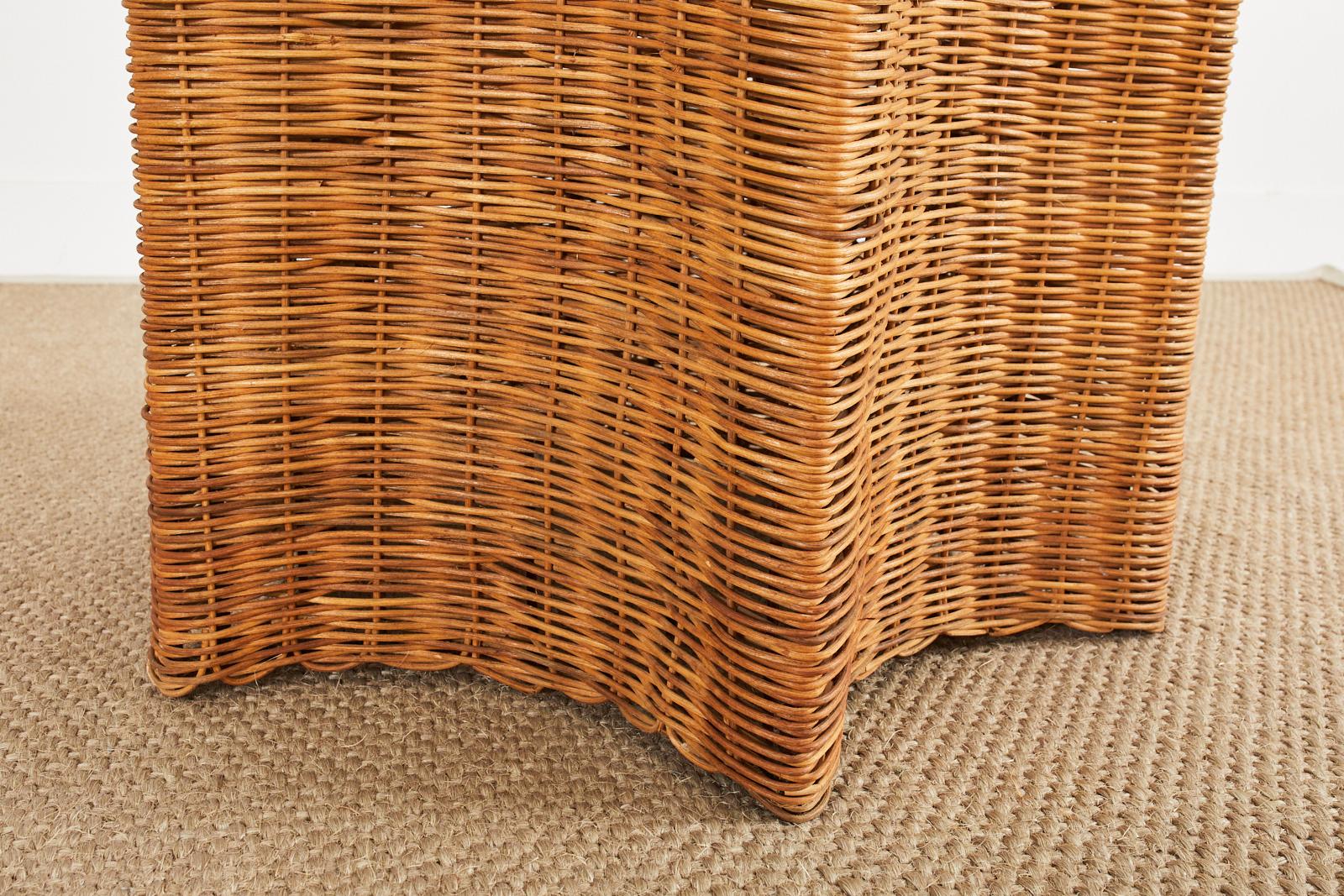 Steel Haitian Organic Modern Woven Rattan Starfish Dining Table