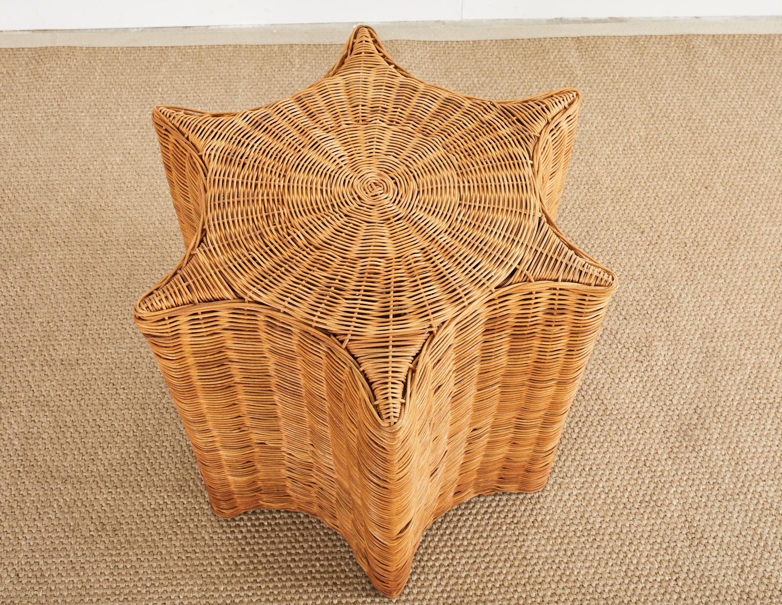 Haitian Organic Modern Woven Rattan Starfish Dining Table 1