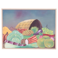 Haitianisches Gemälde von Früchten und Gemüse