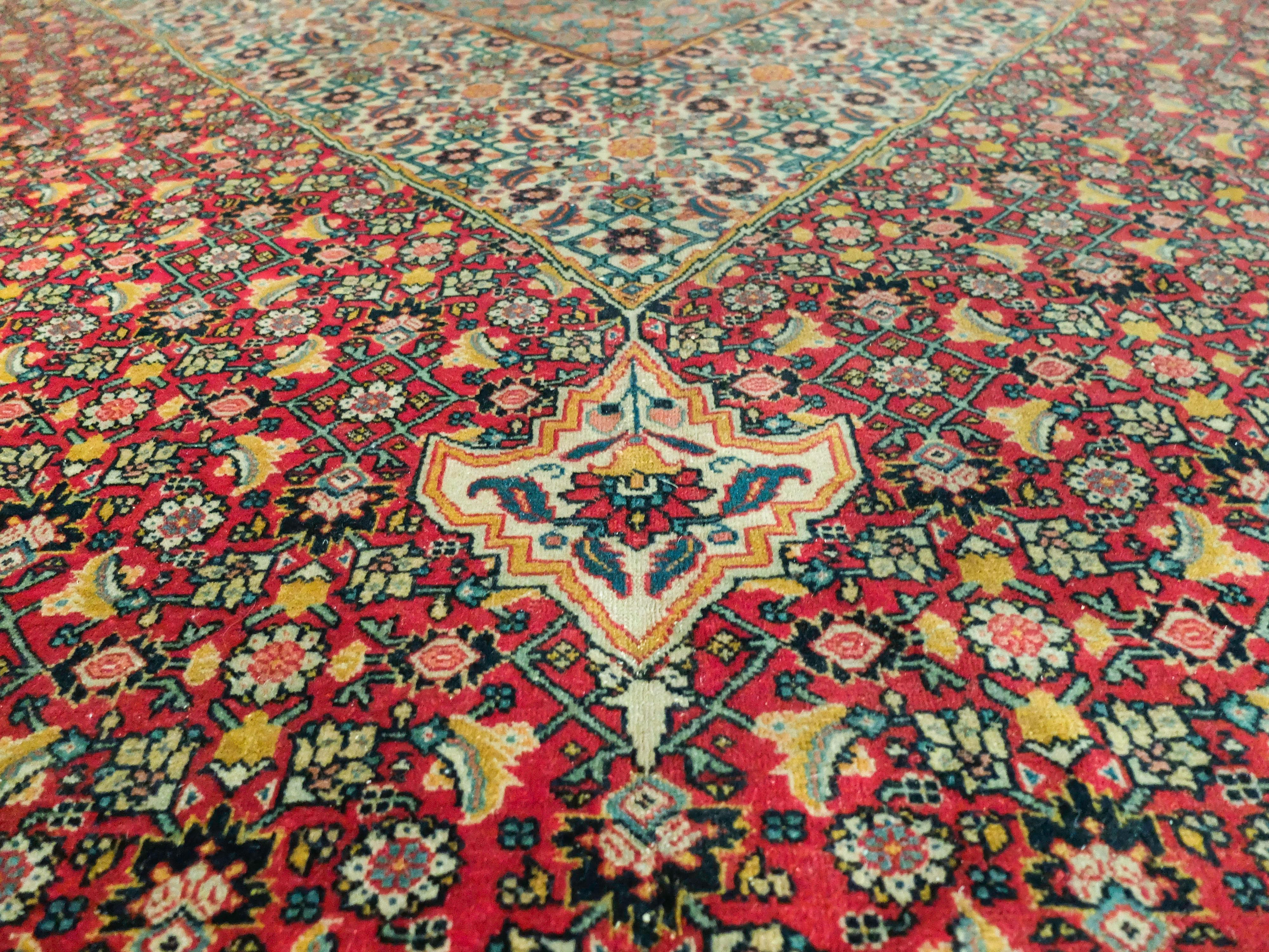 Persian Haji Jalili Tabriz Rug Antique, c. 1880s For Sale