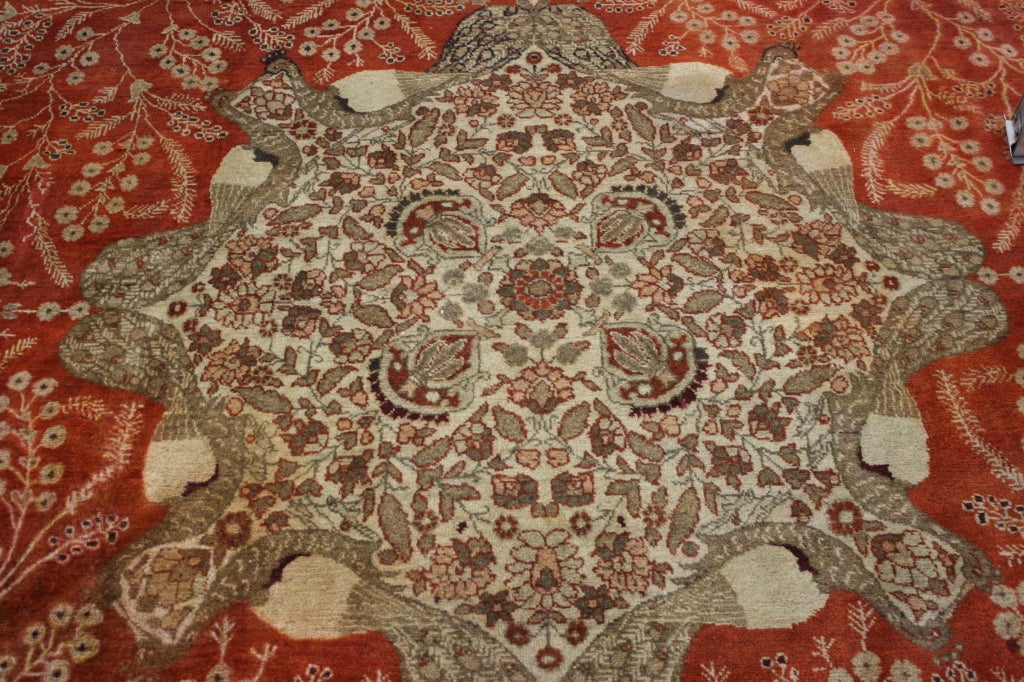 Haji Khalili Antique Persian Tabriz Area Rug with Tudor Manor House Style 1