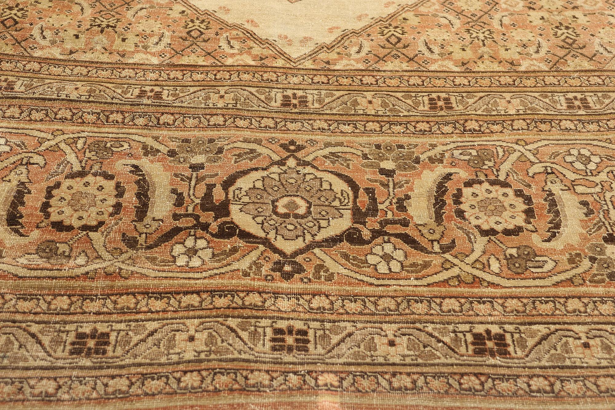 Tapis persan de Tabriz de Haji Khalili de la fin du XIXe siècle, de style Modernity en vente 2