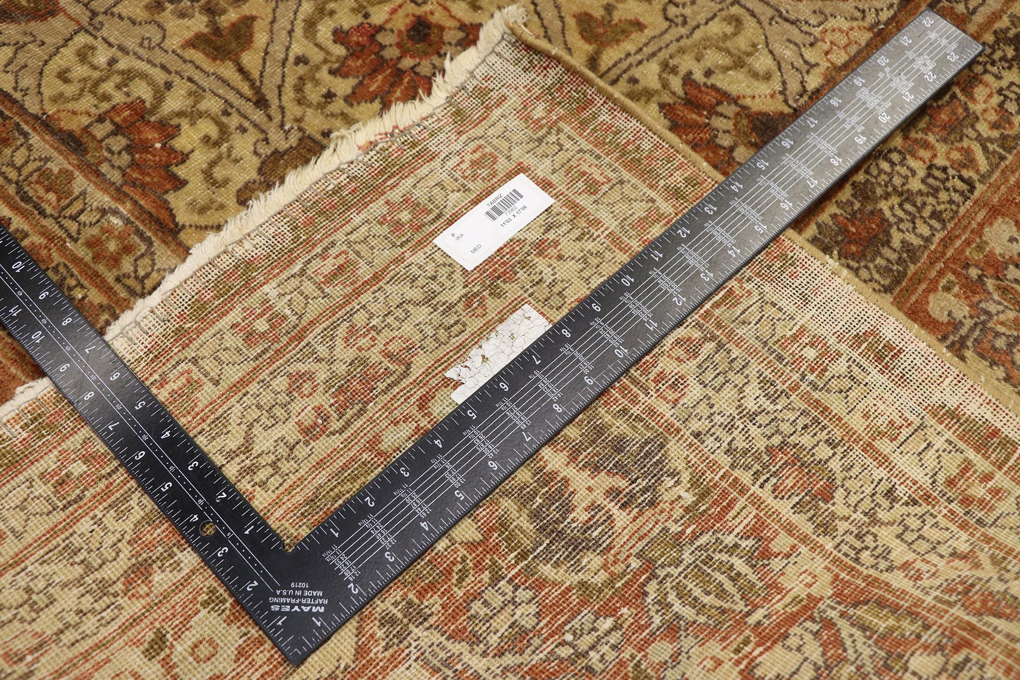 Tappeto antico persiano Tabriz di Haji Khalili, Tappeto per hall d'albergo In condizioni buone in vendita a Dallas, TX