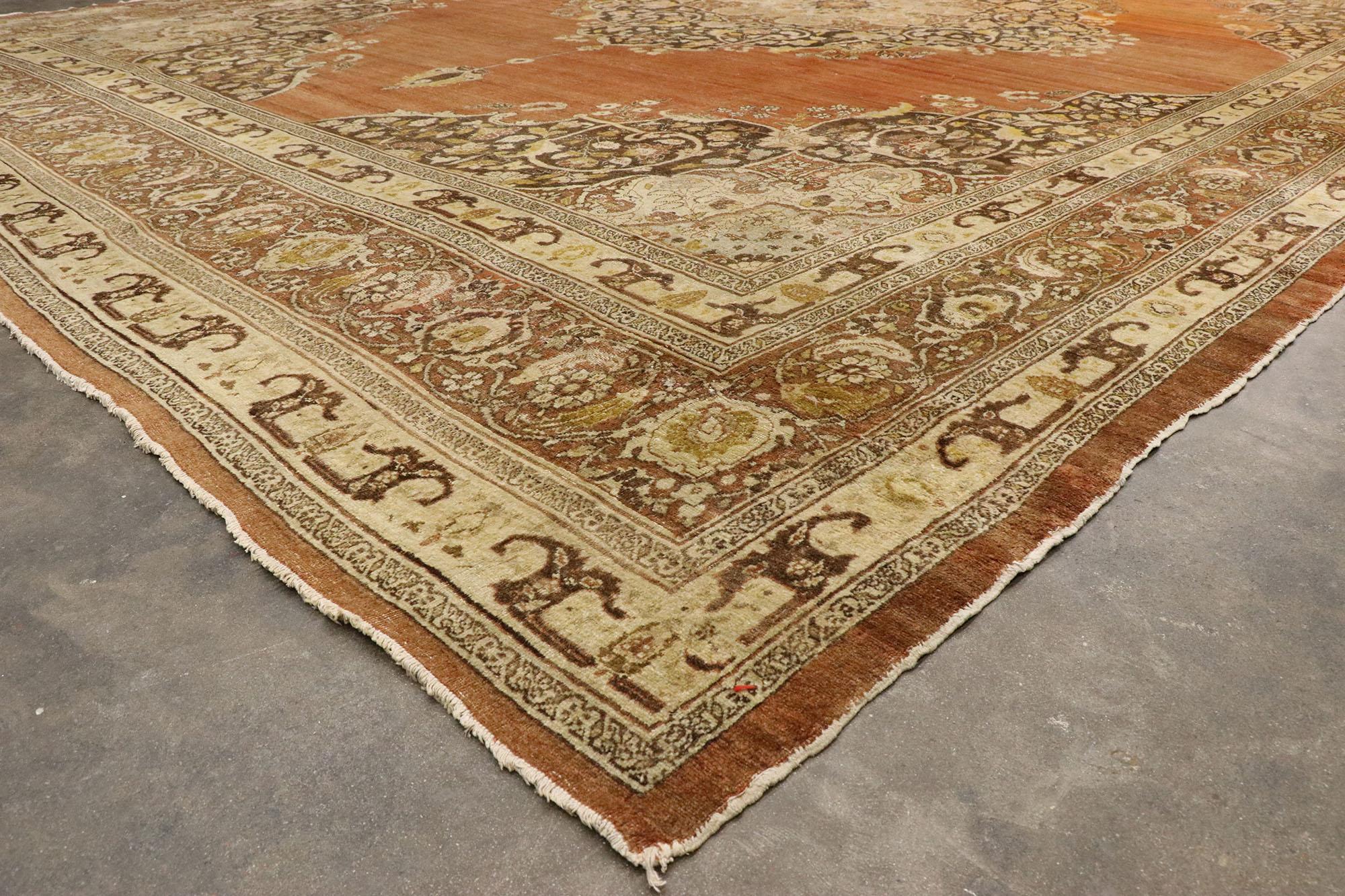 Wool Haji Khalili Antique Persian Tabriz Rug, 13'01 x 17'03 For Sale