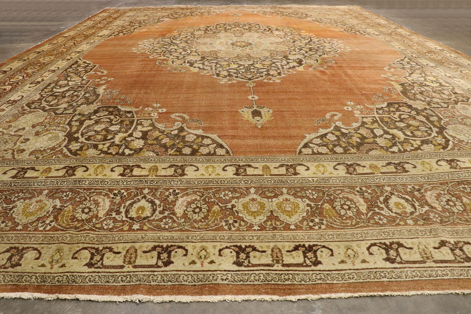 Haji Khalili Antique Persian Tabriz Rug, 13'01 x 17'03 For Sale 1