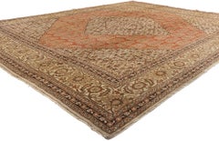 Haji Khalili Antique Persian Tabriz Rug with Traditional Style