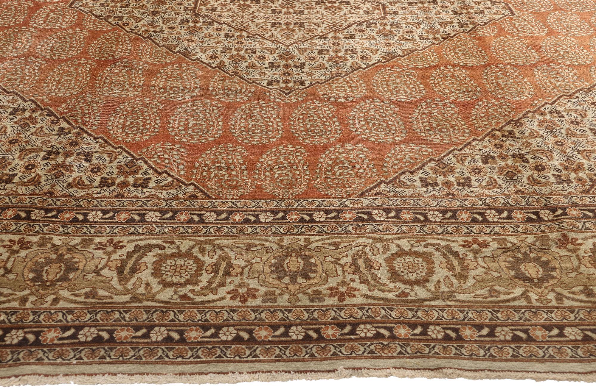 Wool Haji Khalili Antique Persian Tabriz Rug with Traditional Style For Sale