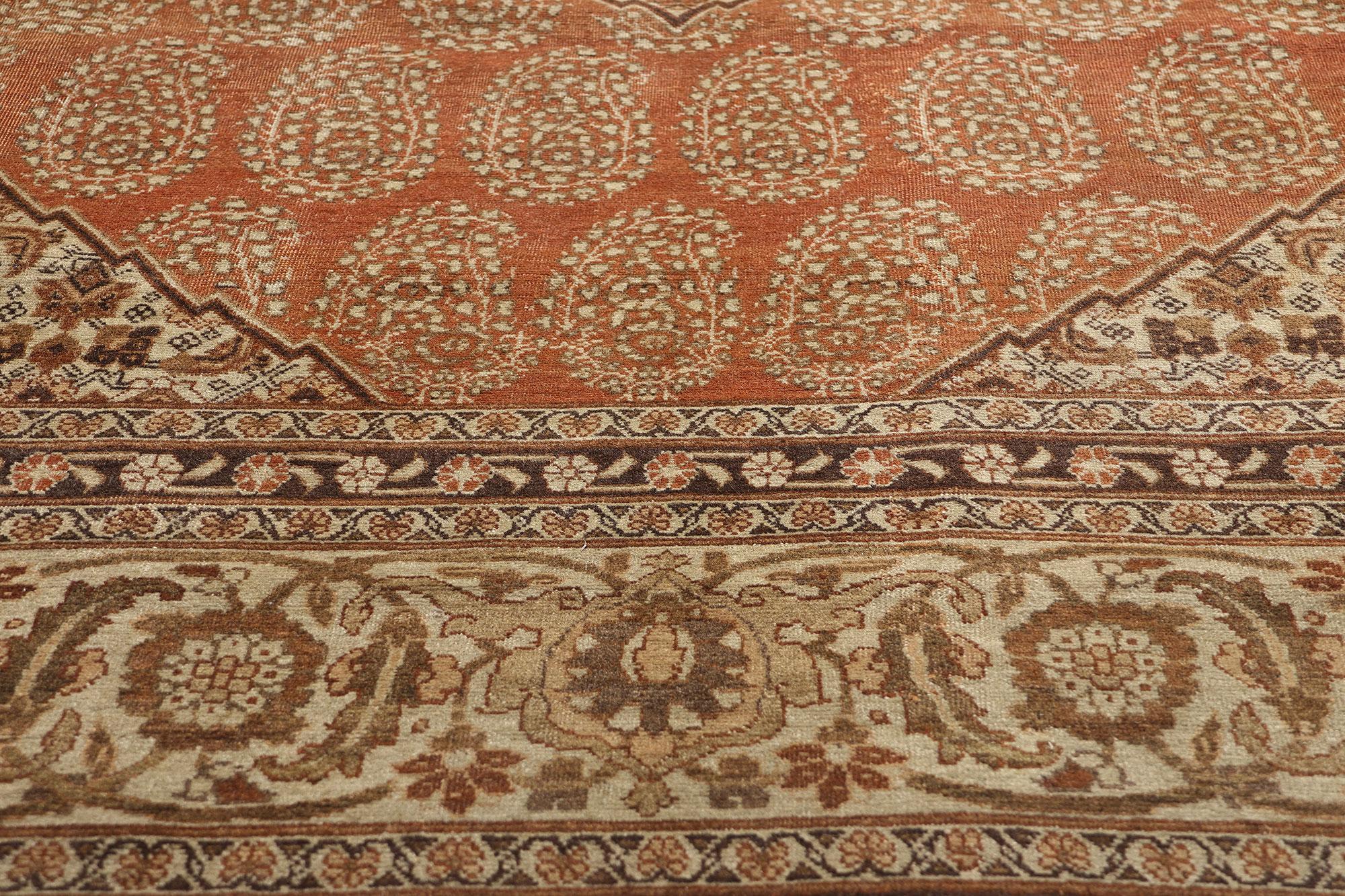 Haji Khalili Antique Persian Tabriz Rug with Traditional Style For Sale 1