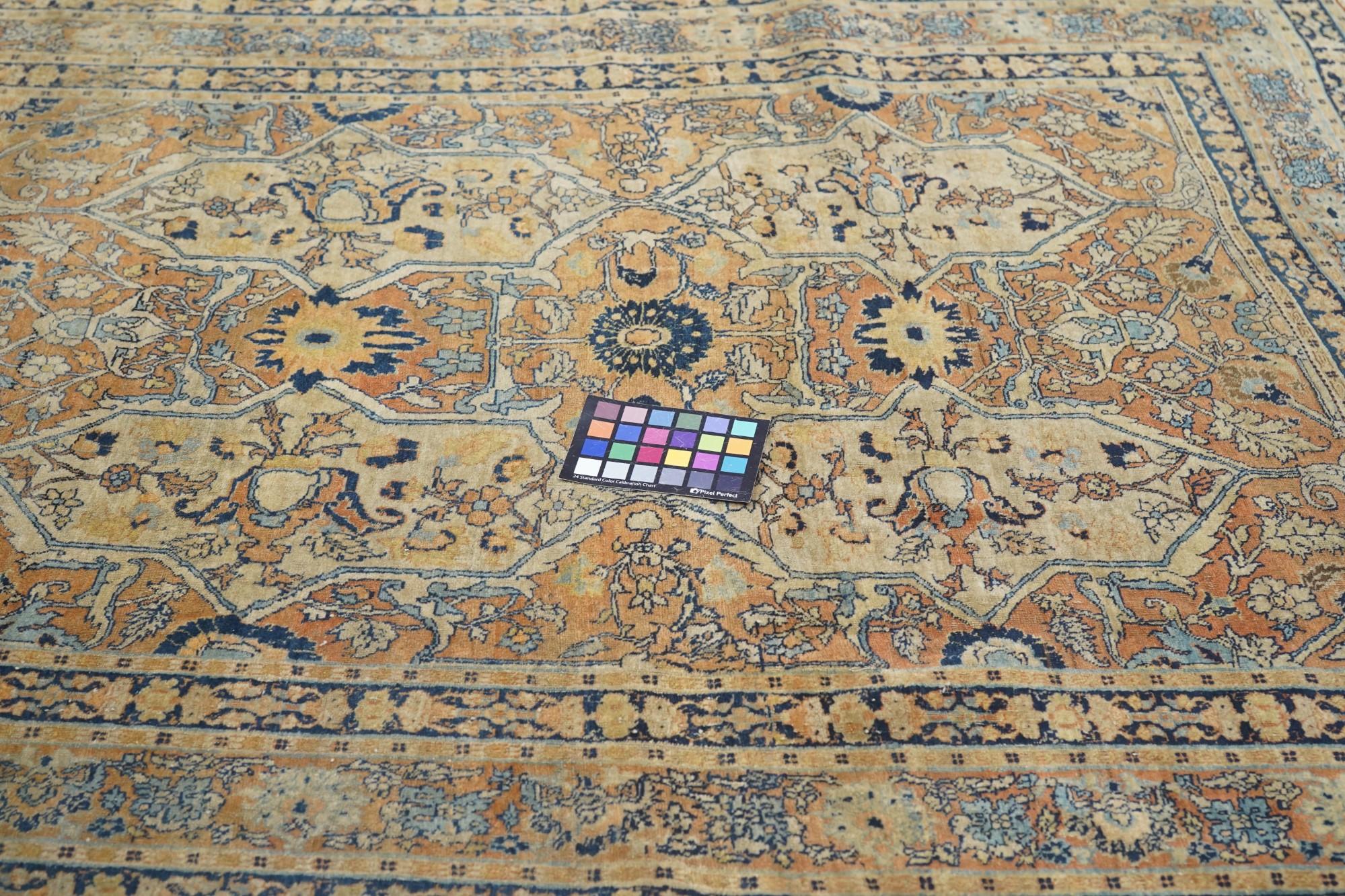 Antique Haji Jalili Tabriz Rug 4'3'' x 5'7'' For Sale 2