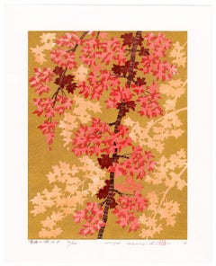 'Weeping Cherry' — Sosaku Hanga Contemporary Japanese Woodblock Print