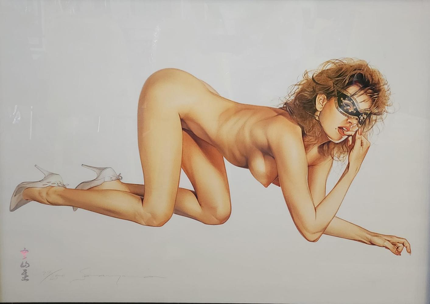 Hajime Sorayama, Framed Signed & Numbered Lithograph Framed - Print by  Hajime Sorayama