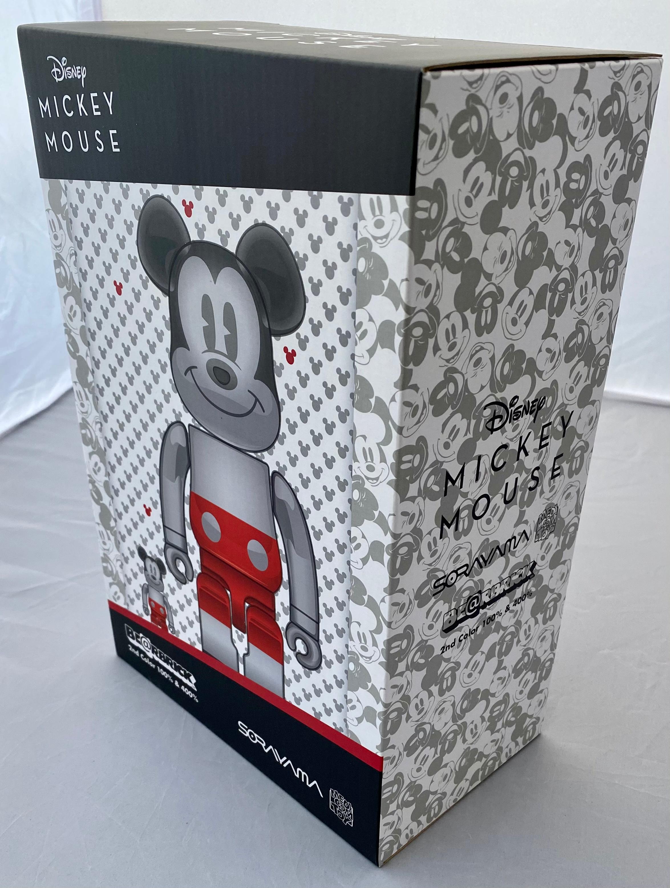 Sorayama Future Mickey 400% Bearbrick (Soryama BE@RBRICK) - Gray Figurative Sculpture by  Hajime Sorayama