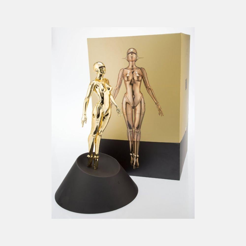 Sexy Robot Floating 1/4 Scale (Gold) - Sculpture by  Hajime Sorayama