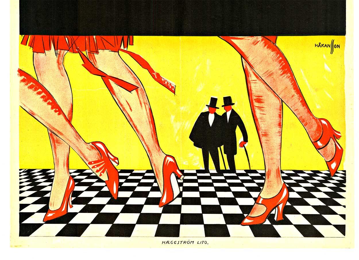 Poster cinematografico originale Frestelsernas Gata - Street of Temptations deco vintage - Print Art Déco di Hakansson 